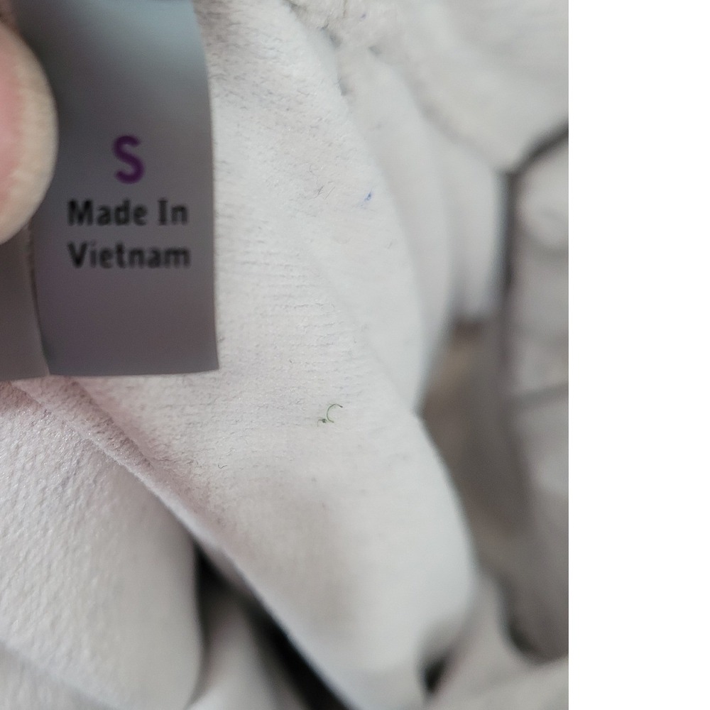 Athleta Light Gray Heathered Cowl Neck Thumbhole Hoodie Sweatshirt Size S #21 - Picture 7 of 7